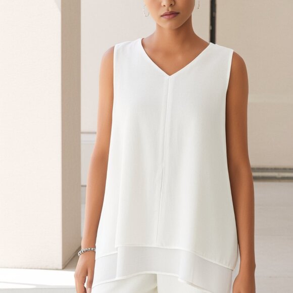 Joseph Ribkoff Tops - Joseph Ribkoff sleeveless chiffon tunic size 14